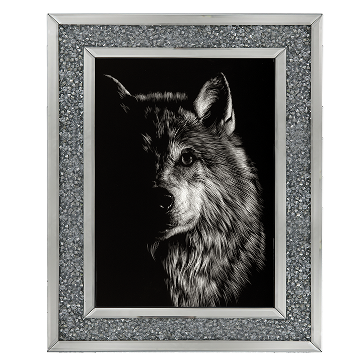 Scratchboard Wolf III
