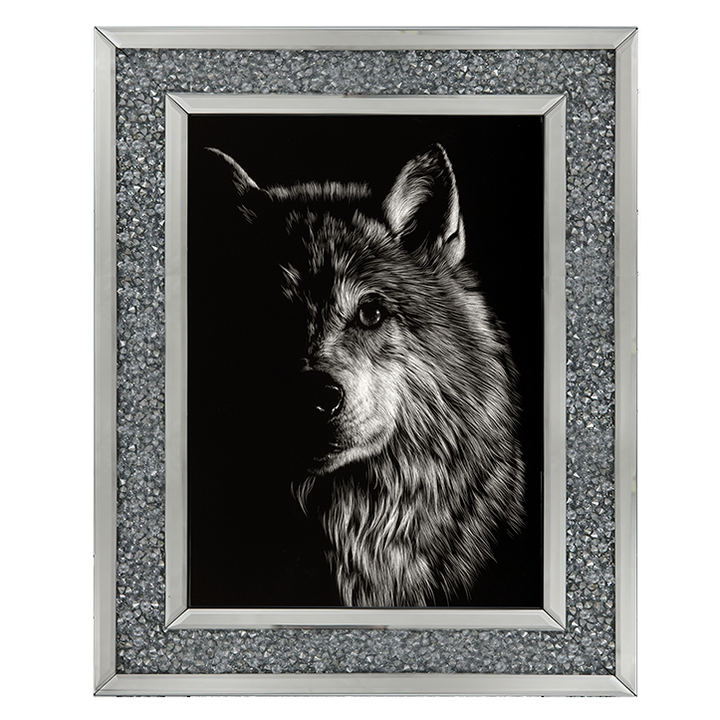 Scratchboard Wolf III