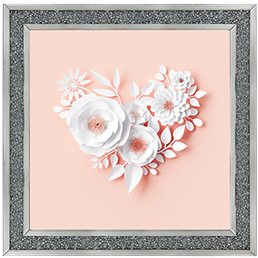 FL007 White paper 3d flowers nude pink