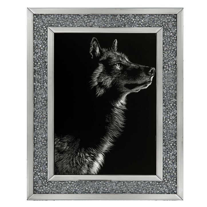 Scratchboard Wolf II