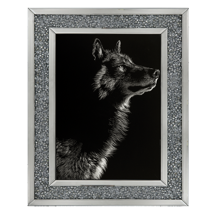 Scratchboard Wolf II