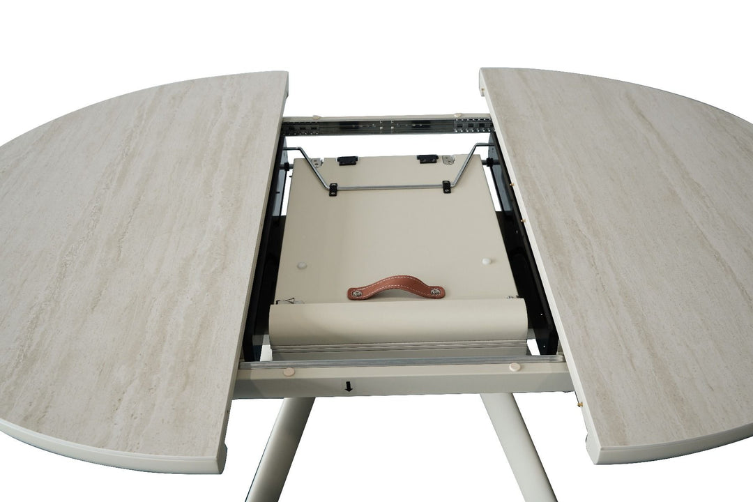 Orbita Extending Table - Pebble Beige