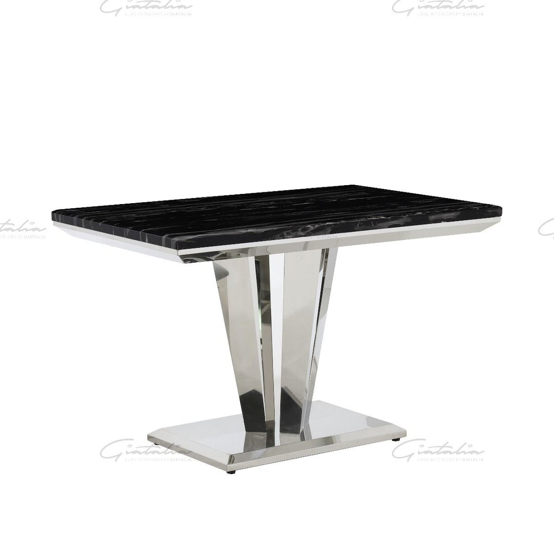 Riccardo 120 Rectangle Table - Black Marble