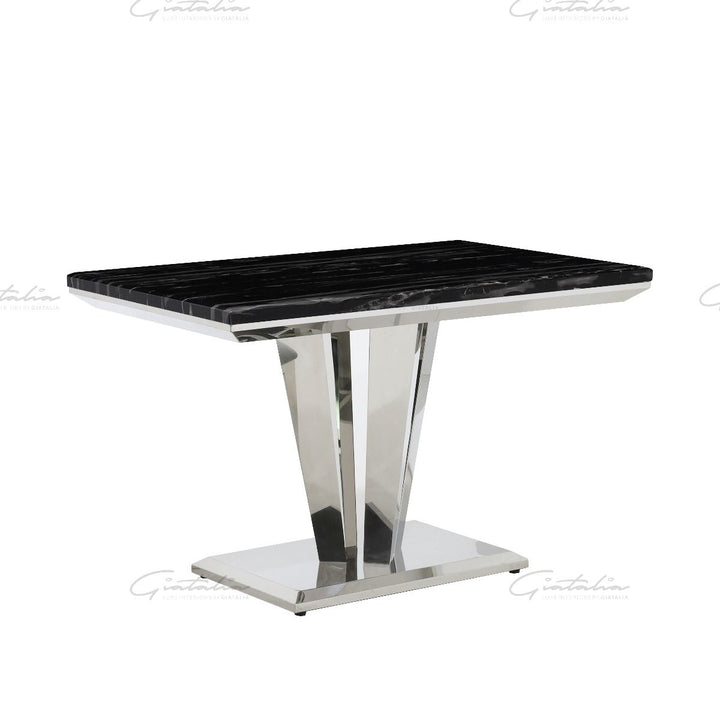 Riccardo 120 Rectangle Table - Black Marble