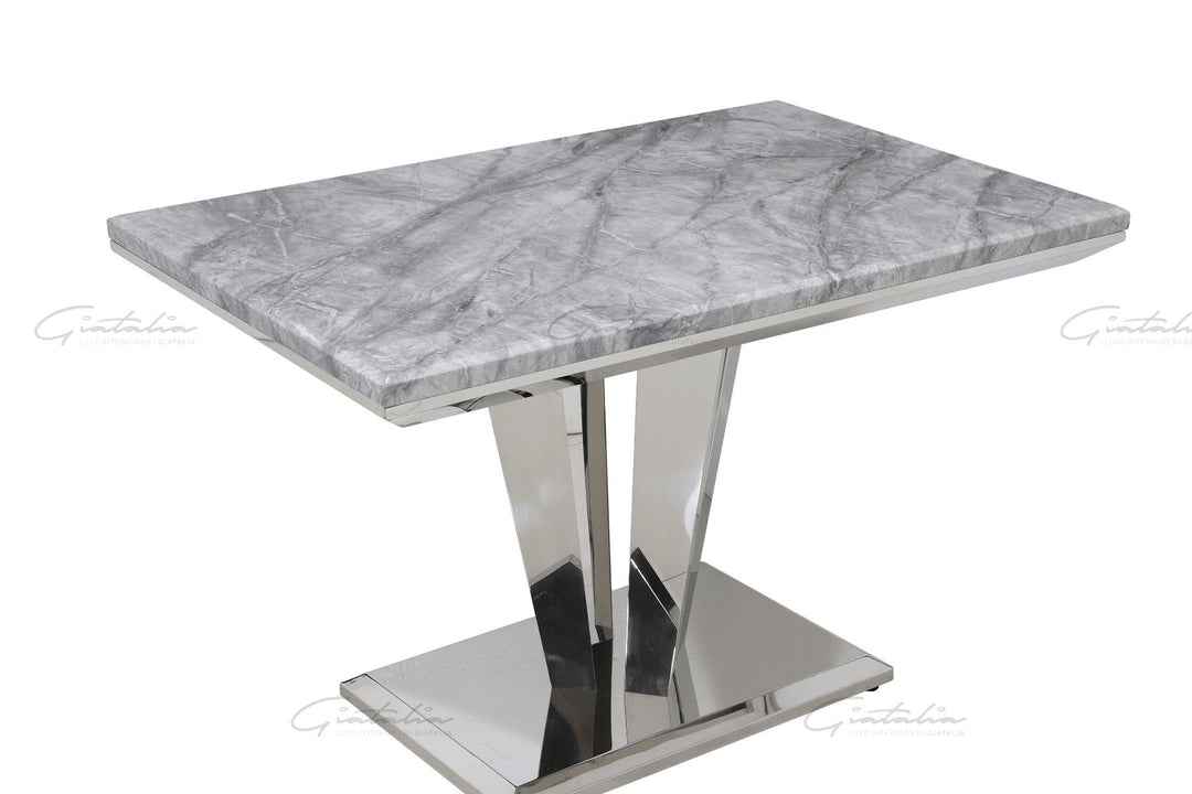 Riccardo 120 Rectangle Table - Grey Marble