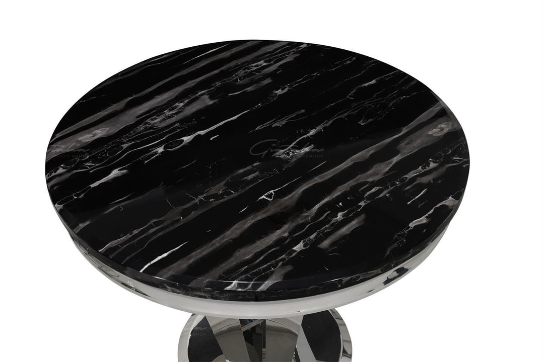 Riccardo 130 Big Round Dining Table - BLACK