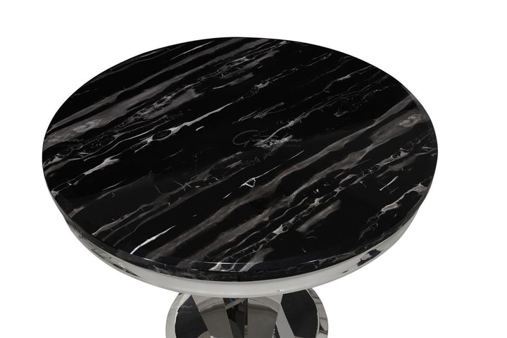 Riccardo 130 Big Round Dining Table - BLACK
