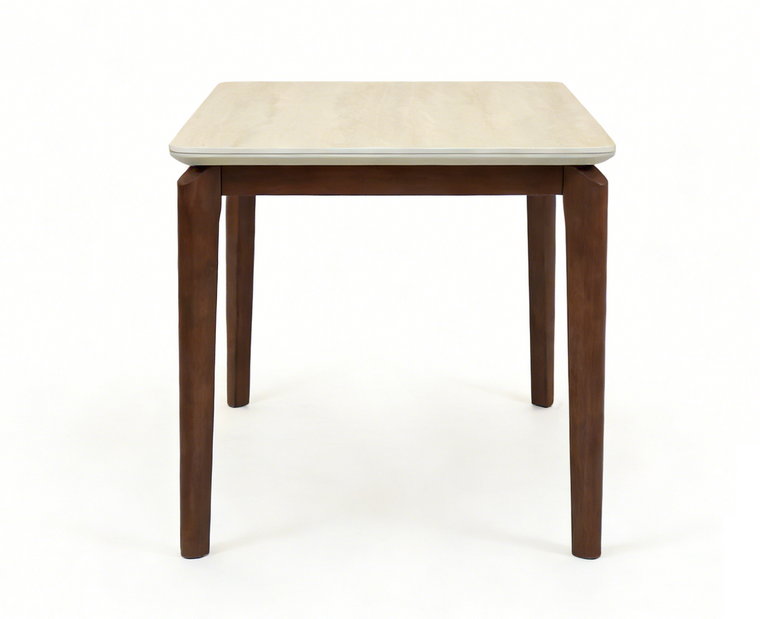 Ronda SMALL Table - Walnut & Travertine