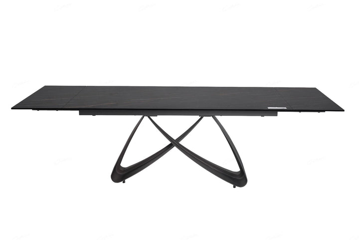 Serpenti Extending Dining Table - Black & Sunset Gold Vein Ceramic