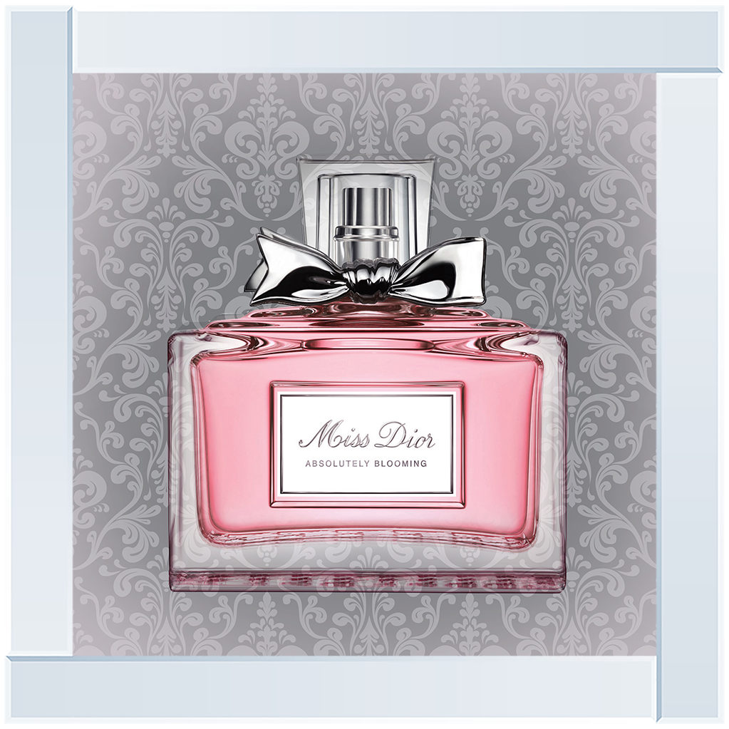 FS079 Perfume bottle on grey background