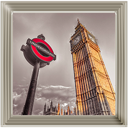 CY087 Underground sign with Big Ben