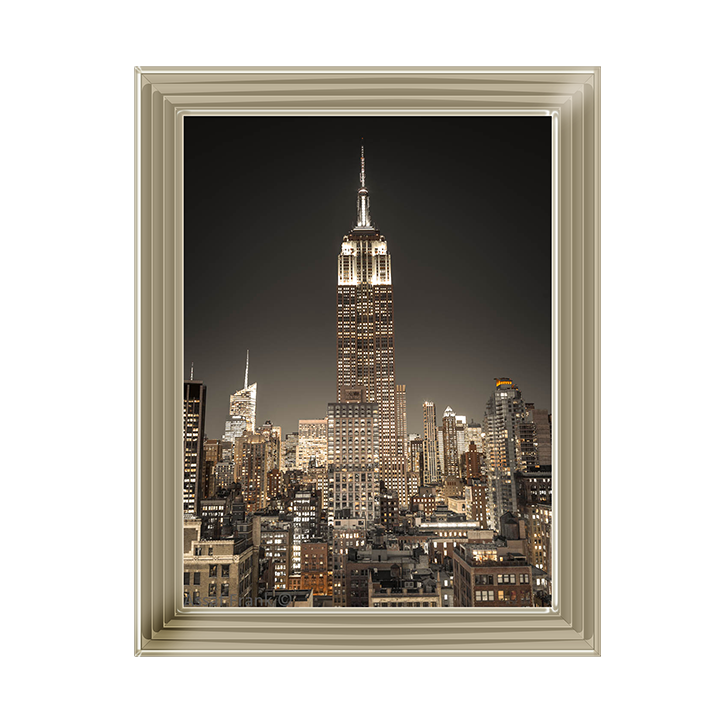 CY058 Empire State Building with New York City Manhattan skyline with skyscrapers