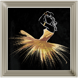 FG070 Golden Dress Puff