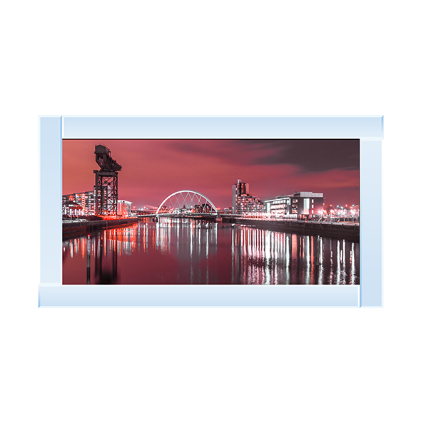CY028 View along the river Clyde at night