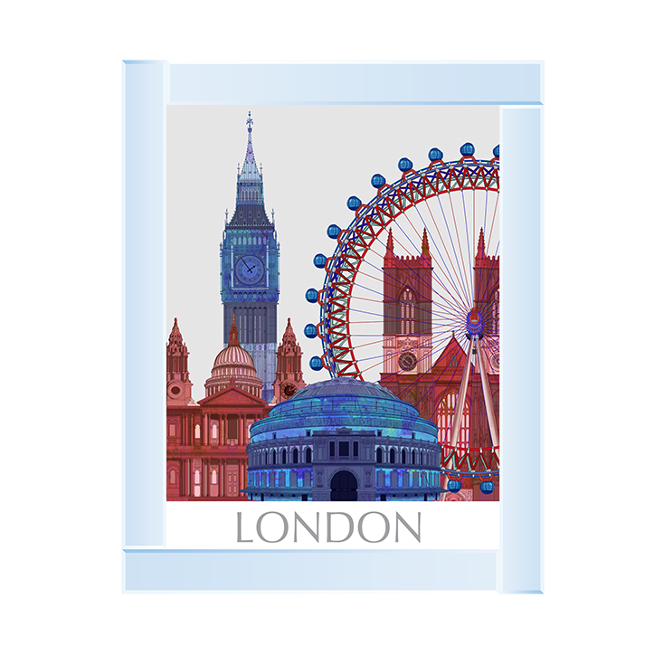 CY049 London Landmarks , Red Blue