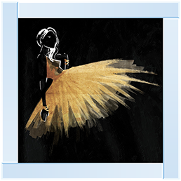 FG071 Golden Dress Puff Mate