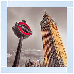 CY087 Underground sign with Big Ben