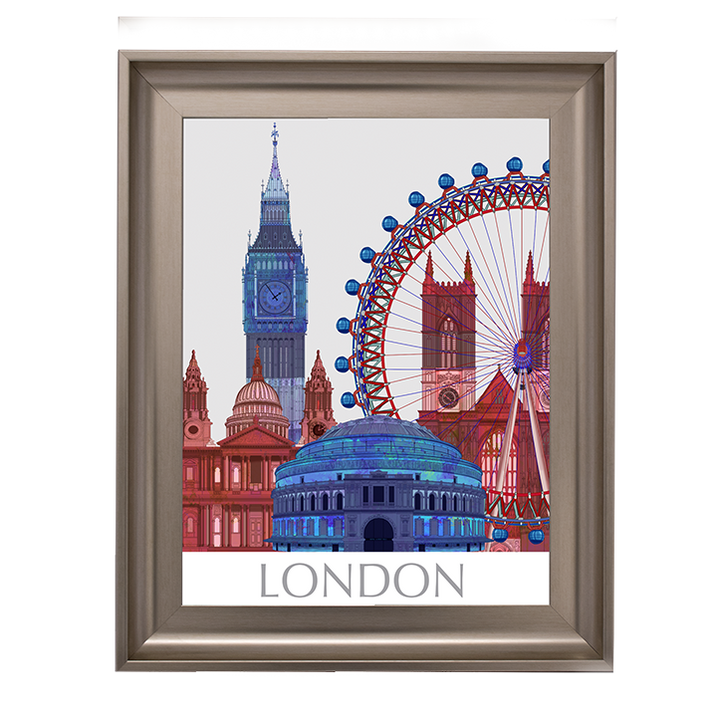 CY049 London Landmarks , Red Blue