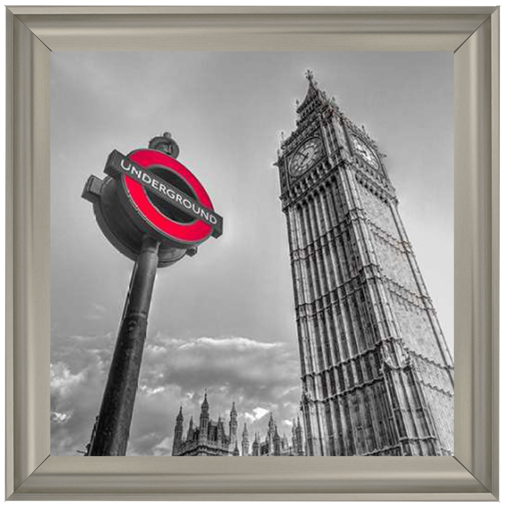 CY007 Underground sign by Big Ben - B&W