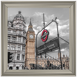 CY056 Westminster subway station signboard with Big Ben