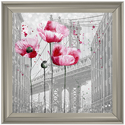 FL047 Floral design over Brooklyn Bridge