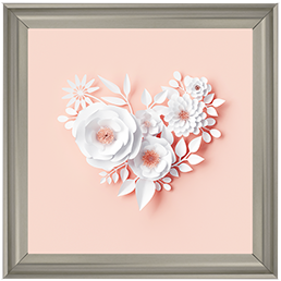 FL007 White paper 3d flowers nude pink
