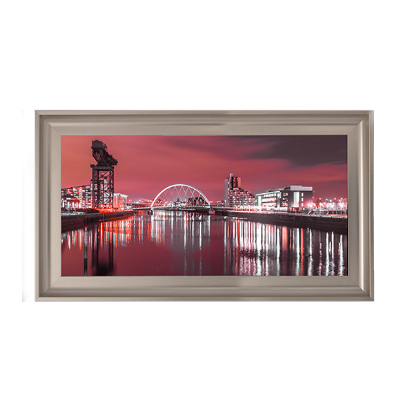 CY028 View along the river Clyde at night