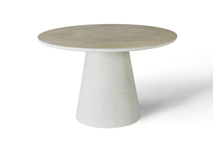 Stratos Table - Ivory & Travertine