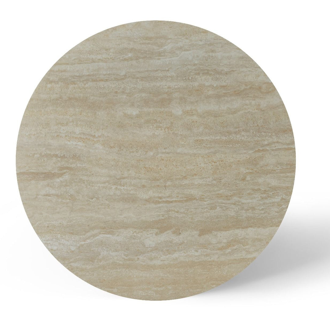 Stratos Table - Ivory & Travertine