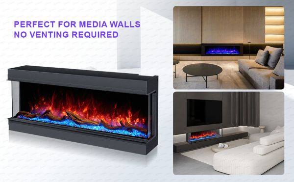 The Cullinan 3 Sided Deep Fire - 71'' - Black