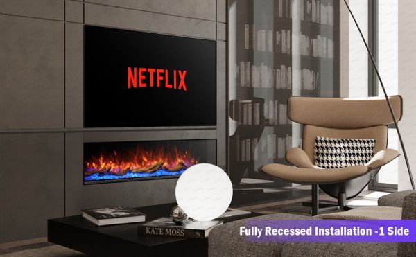 The Cullinan 3 Sided Deep Fire - 71'' - Black