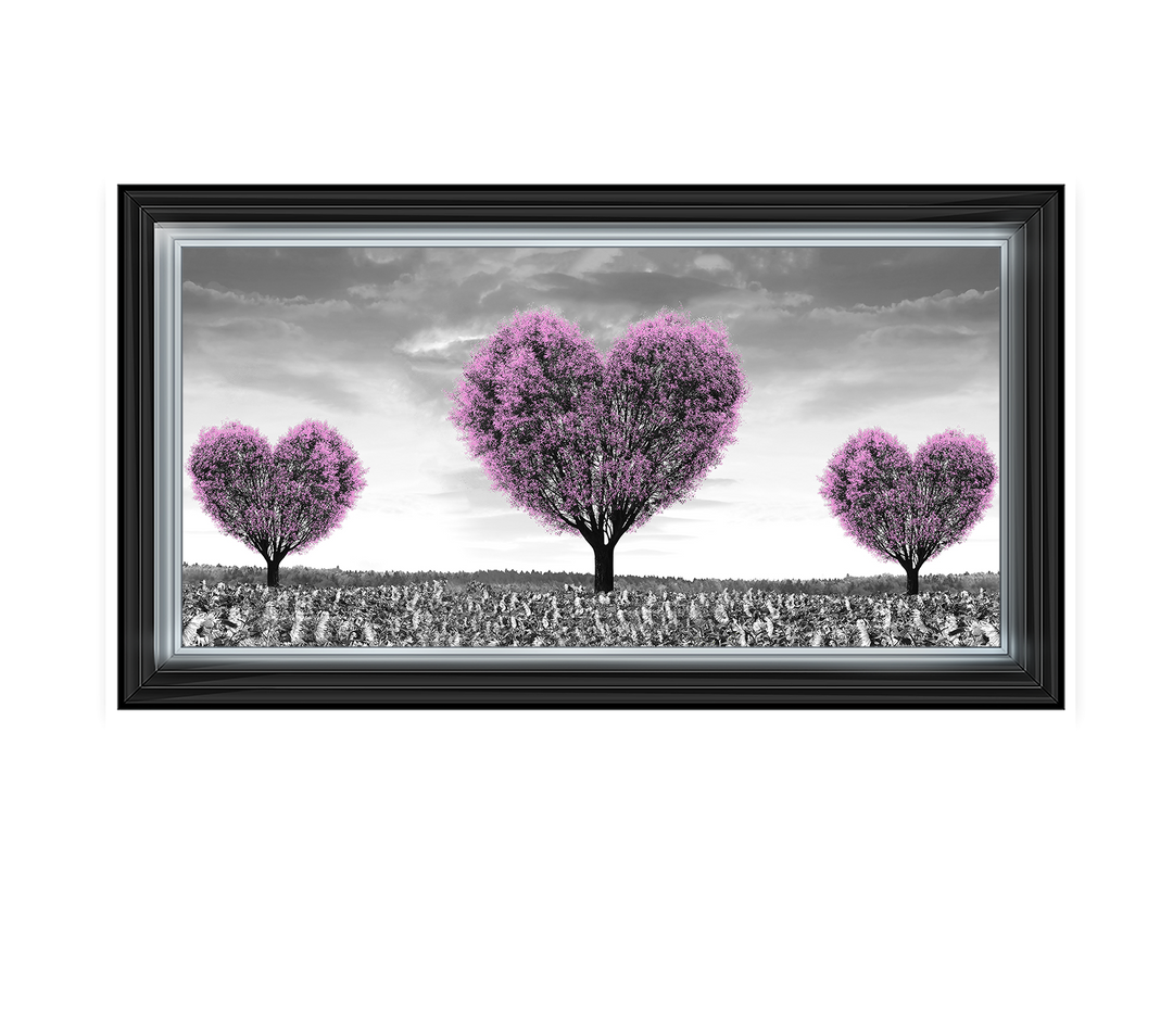 Pink heart trees
