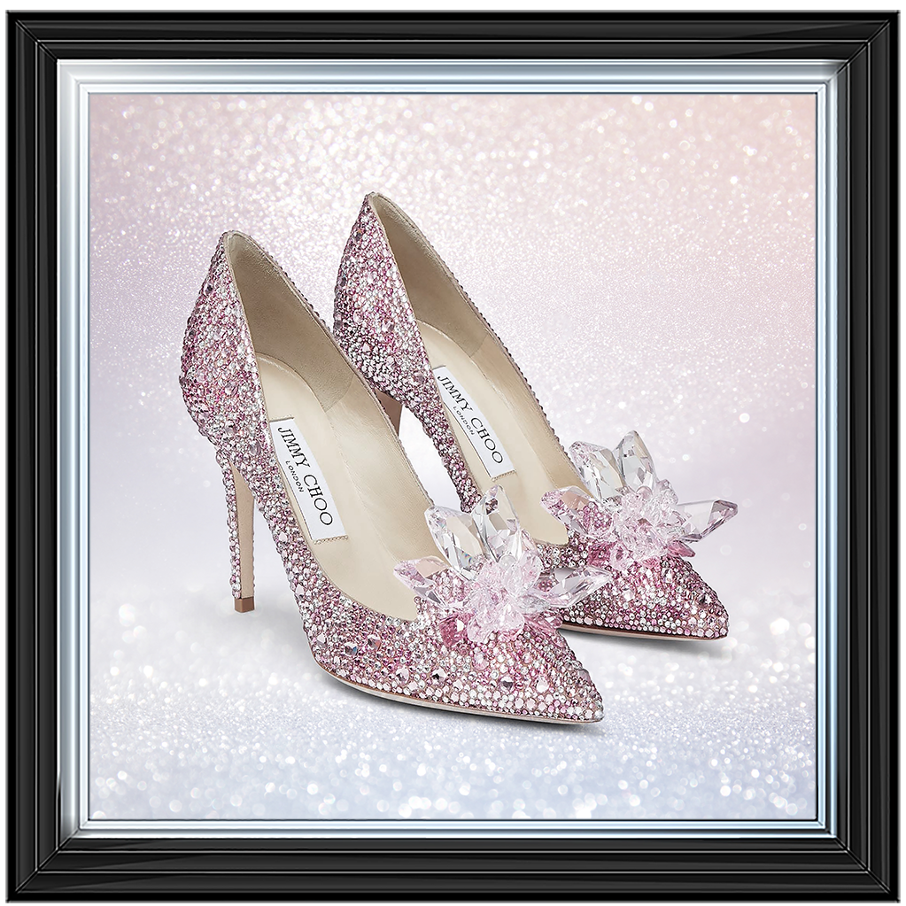 FS271 Pink sparkly high heels