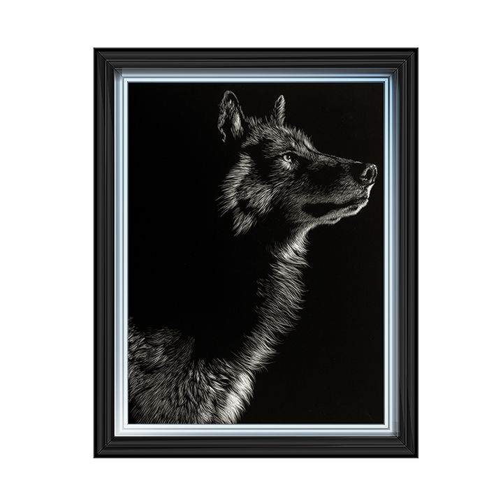 Scratchboard Wolf II