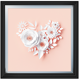 FL007 White paper 3d flowers nude pink