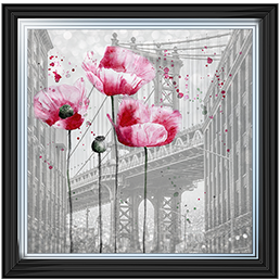 FL047 Floral design over Brooklyn Bridge