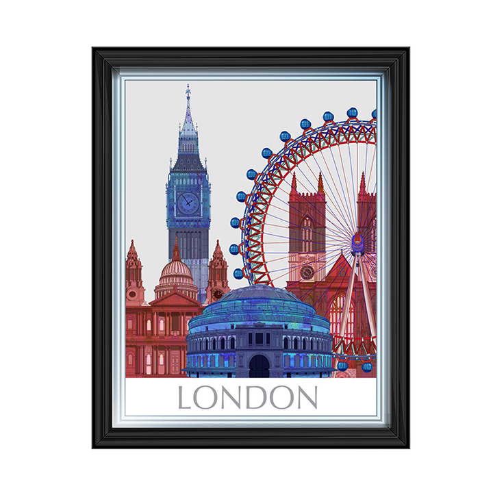 CY049 London Landmarks , Red Blue