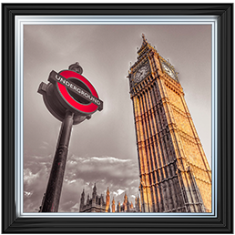 CY087 Underground sign with Big Ben