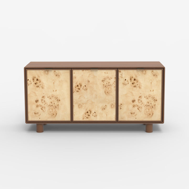 Burlwood Triple Door Cabinet