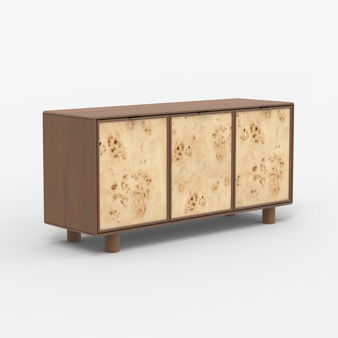 Burlwood Triple Door Cabinet