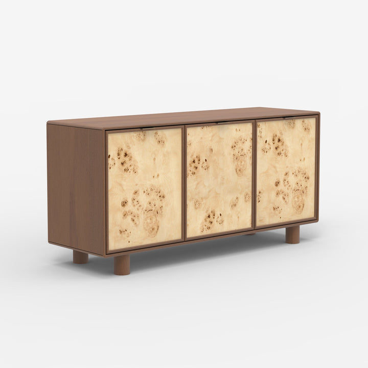 Burlwood Triple Door Cabinet