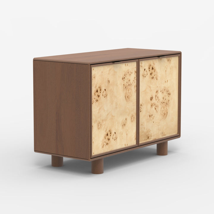 Burlwood Twin Door Cabinet