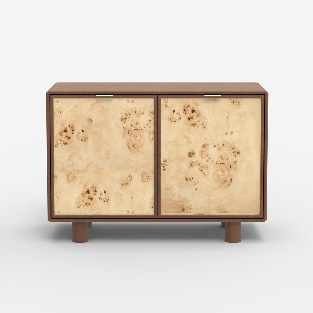 Burlwood Twin Door Cabinet