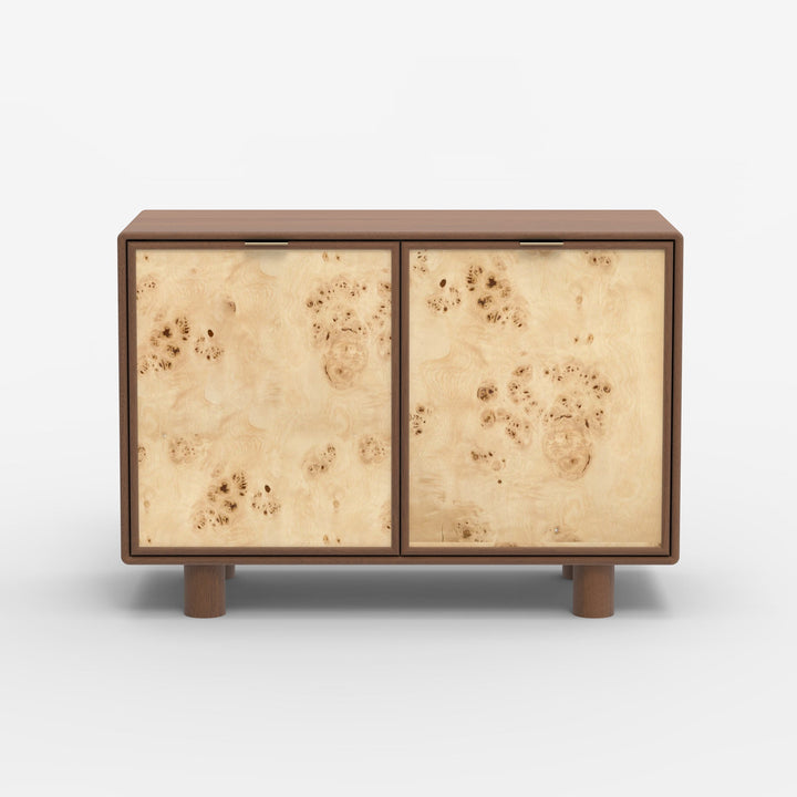 Burlwood Twin Door Cabinet