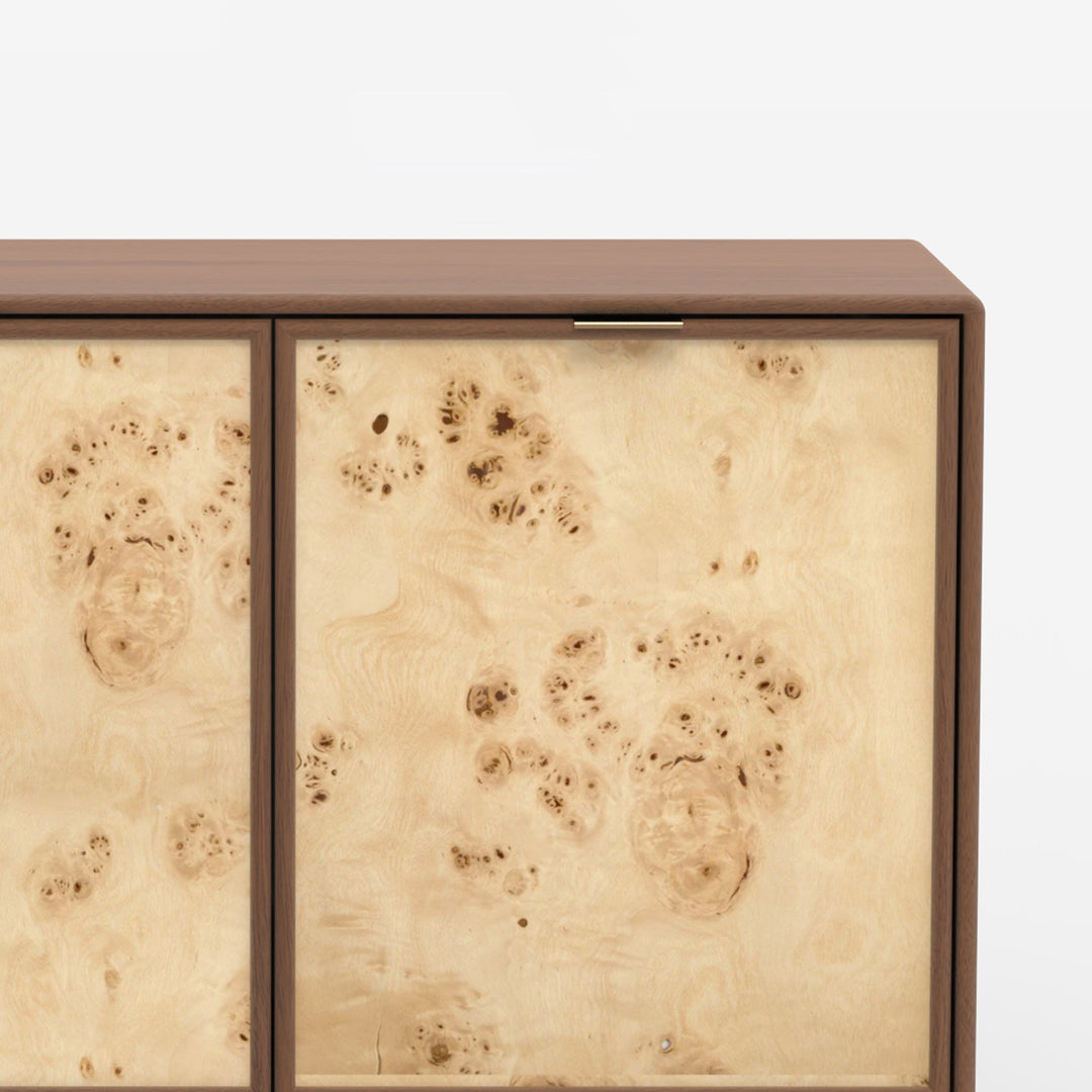 Burlwood Twin Door Cabinet