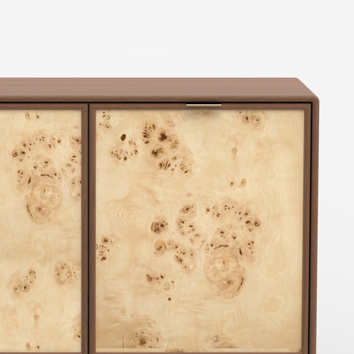 Burlwood Twin Door Cabinet