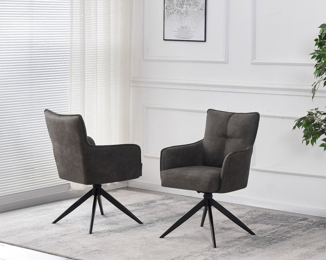 Vianni Chair - Vintage Grey Suede