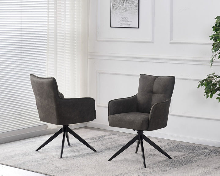Vianni Chair - Vintage Grey Suede