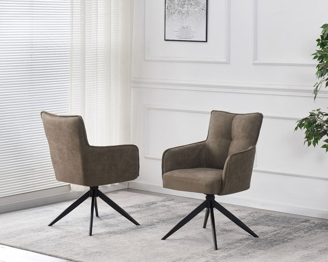 Vianni Chair - Vintage Taupe Suede