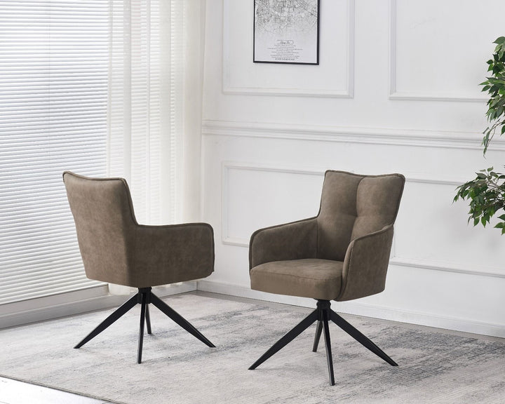 Vianni Chair - Vintage Taupe Suede